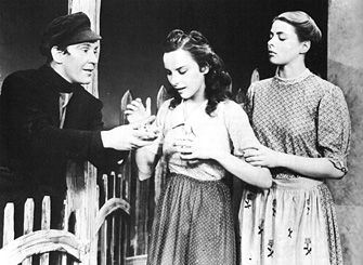 Burgess Meredith, Joan Tetzal & Ingrid Bergman in "Liliom"