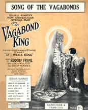 Sheet music for The Song of the Vagabonds